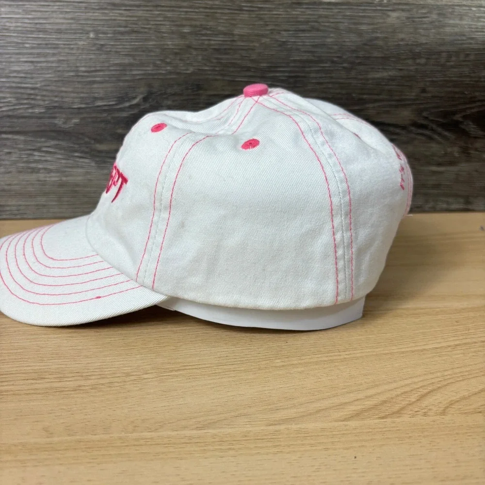 Precept Hat Cap Girls Youth‎ White Pink Golf Golfing Adjustable Kids